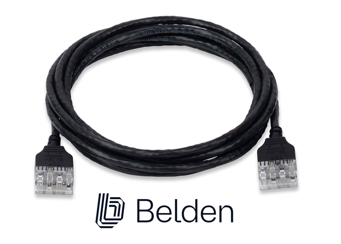 仟亞電訊 Belden BIX 配線系統台灣採購指南封面，機房電話語音配線架安裝場景